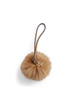 Ralph Lauren Fur Pom Pom Bag Charm, Beige