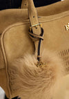 Ralph Lauren Fur Pom Pom Bag Charm, Beige
