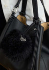 Ralph Lauren Fur Pom Pom Bag Charm, Black