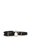 Ralph Lauren Tri-Strap O-Ring Leather Belt, Black