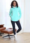 Rant & Rave R&R Angie Half Zip Fleece, Turquoise Blue
