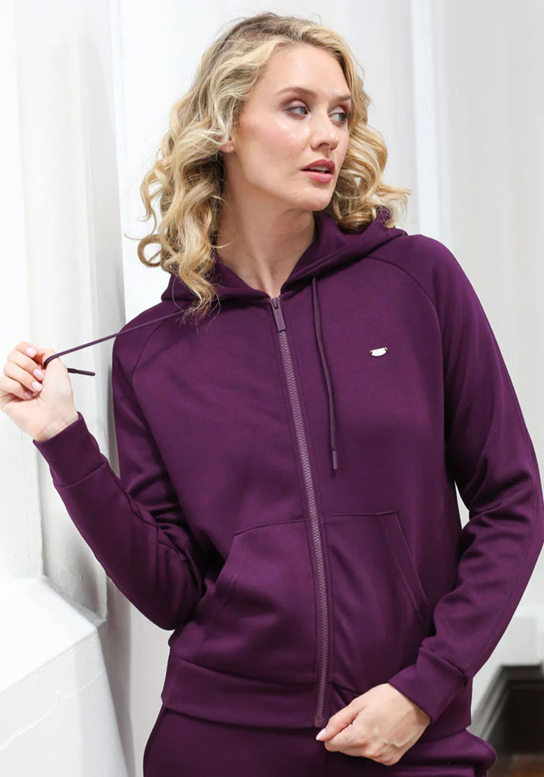 Rant & Rave Relx & Renew Madison Full Zip Hoodie, Purple