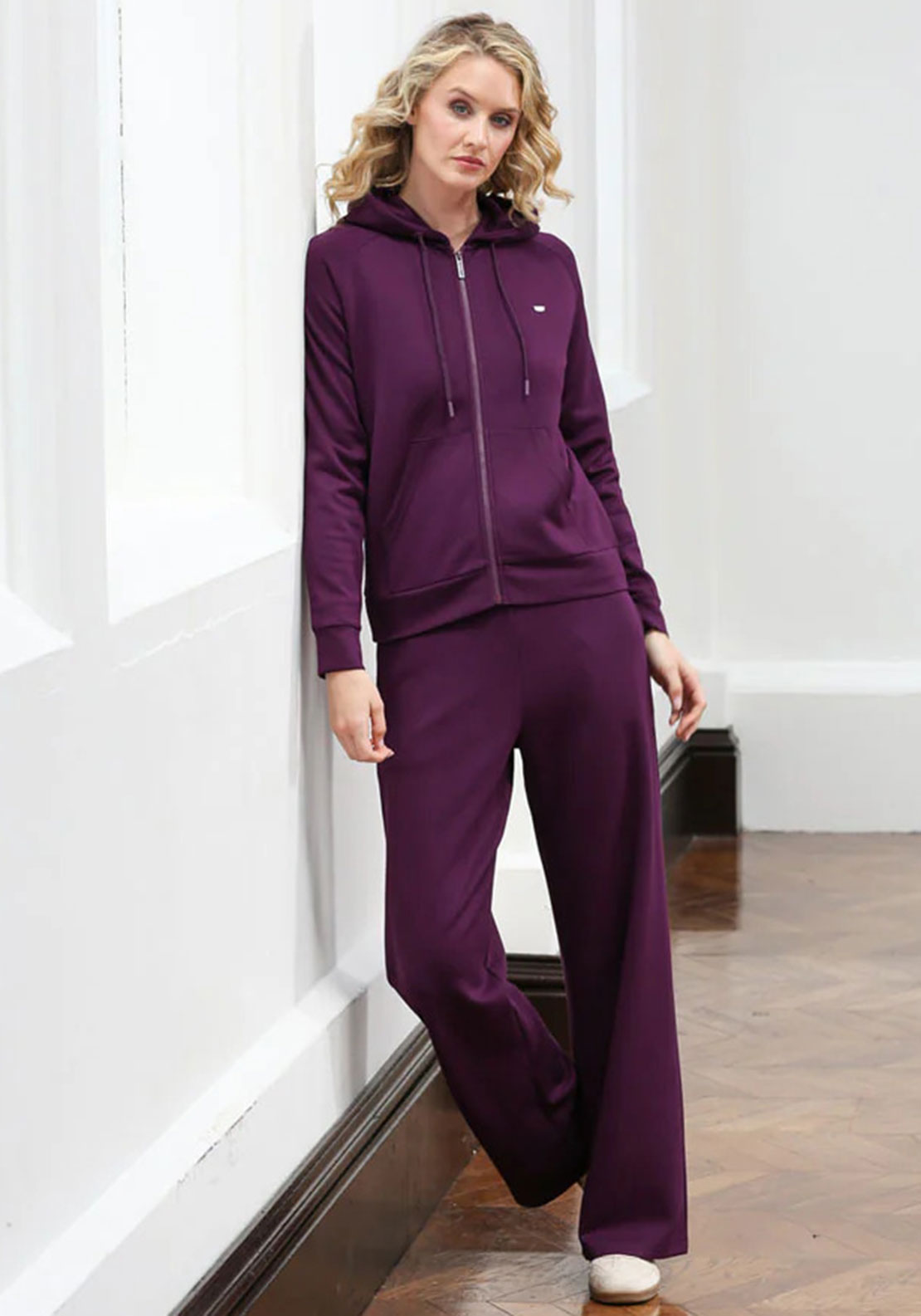 Rant & Rave Relx & Renew Madison Full Zip Hoodie, Purple