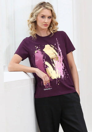 Rant & Rave Relax & Renew Hallie T-Shirt, Purple