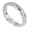 Rebecca Athena Snake Mesh Bangle, Silver