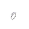 Rebecca Diana Trio Stone Adjustable Ring, Silver