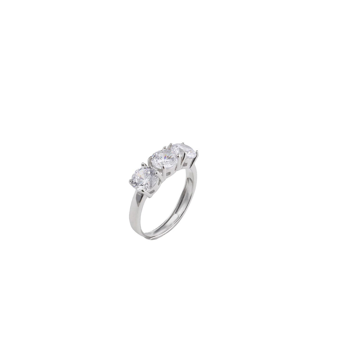 Rebecca Diana Trio Stone Adjustable Ring, Silver