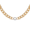Rebecca Diva Double Diamond Curb Link Necklace, Gold