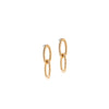 Rebecca Diva Double Striped Mesh Chain Link Earrings, Gold