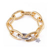 Rebecca Diva Ethnic Mesh Chain Link Bracelet, Gold