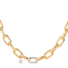 Rebecca Diva Large Smooth Link Necklace, Gold