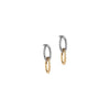 Rebecca Diva Link Earrings, Gold & Silver