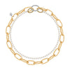 Rebecca Diva Pearl & Chain Link Layer Necklace, Gold