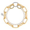 Rebecca Diva Pearl & Link Layer Bracelet, Gold