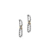Rebecca Diva Textured Link Drop Earrings, Silver & Gold