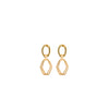 Rebecca Diva Textured Link Earrings, Gold