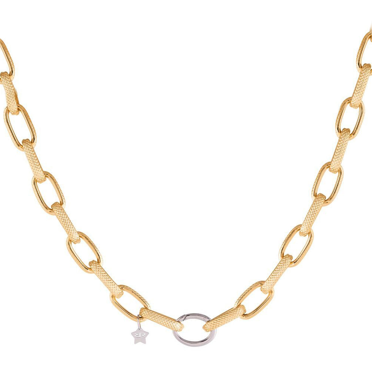 Rebecca Diva Textured Mesh Necklace, Gold