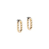 Rebecca Diva Textured Oval Earrings, Gold