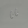 Rebecca Fine Moon Diamond Dust Hoop Earrings, Silver