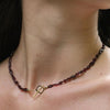 Rebecca Garnet Choker Necklace, Gold