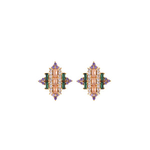 Rebecca Judith Stud Earrings, Gold