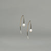 Rebecca Moon Pearl Earrings, Gold