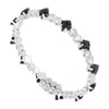 Rebecca My World Black Stone Bangle, Silver