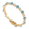 Rebecca My World Blue Stone Bangle, Gold