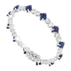 Rebecca My World Dark Blue Stone Bangle, Silver