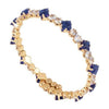 Rebecca My World Dark Blue Stone Bangle, Gold