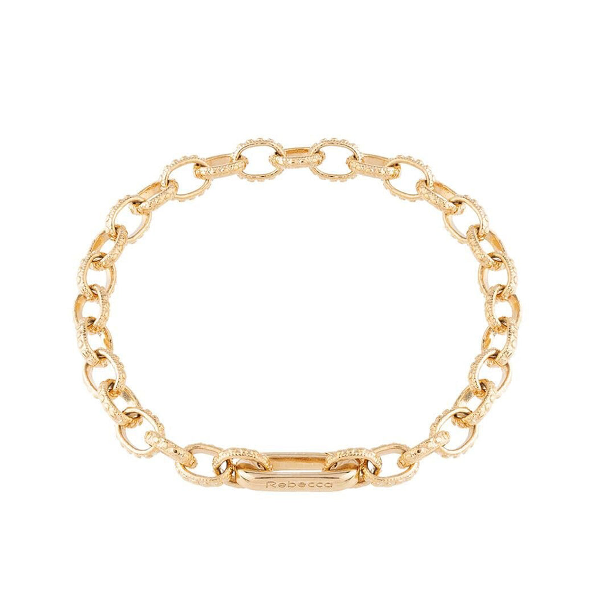 Rebecca My World Knitted Mesh Chain Link Bracelet, Gold
