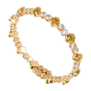 Rebecca My World Peach Stone Bangle, Gold