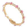 Rebecca My World Pink Stone Bangle, Gold
