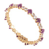 Rebecca My World Purple Stone Bangle, Gold