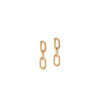 Rebecca Diva Narrow Mesh Chain Link Earrings, Gold