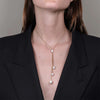 Rebecca Negligee Pearl Necklace, Gold