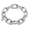 Rebecca Diva Textured Oval Link Bracelet, Silver