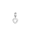 Rebecca Precious CZ Heart Charm, Silver