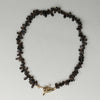 Rebecca Natural Smoky Quartz Stone Necklace, Gold