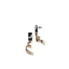 Rebecca Marble Wood Spiral Earrings, Gold