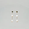 Rebecca Twin Pearl Earrings, Gold