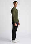 Remus Uomo Contrast Trim Knitted Polo Shirt, Khaki