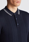 Remus Uomo Long Sleeve Polo Shirt, Navy