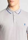 Remus Uomo Contrast Trim Polo Shirt, Grey