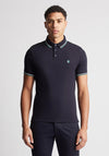 Remus Uomo Contrast Trim Polo Shirt, Navy & Blue