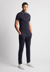 Remus Uomo Contrast Trim Polo Shirt, Navy & Blue
