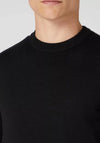 Remus Uomo Crew Neck Sweater, Black