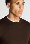 Remus Uomo Crew Neck Sweater, Brown