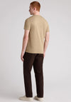 Remus Uomo Crew Neck Tapered Fit T-Shirt, Biscuit Beige