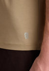 Remus Uomo Crew Neck Tapered Fit T-Shirt, Biscuit Beige